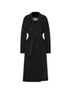 Max Mara Double-breasted Belted Coat In Black