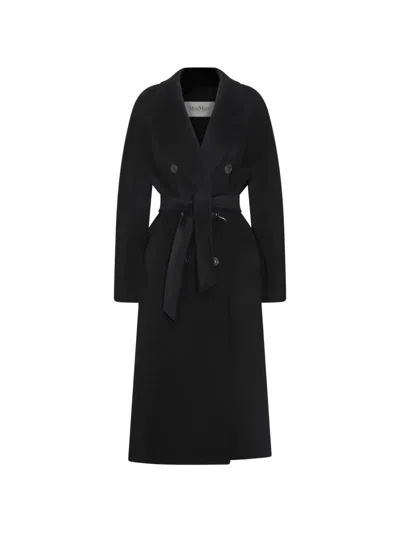 Max Mara Double-breasted Belted Coat In Black