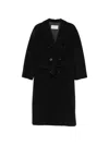 Max Mara Double-breasted Belted Coat In Black