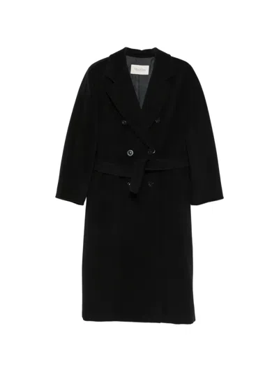 Max Mara Double-breasted Belted Coat In Black