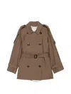 Max Mara Double-breasted Belted Coat In Brown