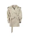 Max Mara Double-breasted Belted Jacket In Neutral