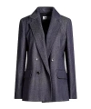 Max Mara Double-breasted Blazer In Blue