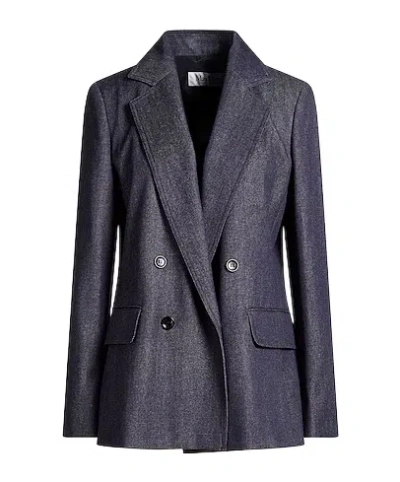 Max Mara Double-breasted Blazer In Blue
