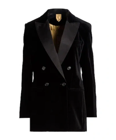 Max Mara Double-breasted Blazer In Black