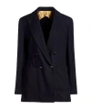 Max Mara Double-breasted Blazer In Black