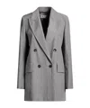 Max Mara Double-breasted Blazer In Gray