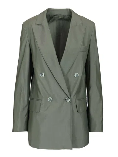 Max Mara Double-breasted Blazer Jackets Green