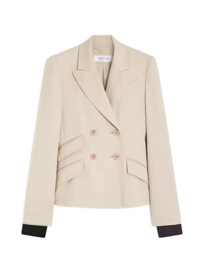 Max Mara Double-breasted Blazer In Neutral