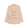 Max Mara Double-breasted Blazer In Pink