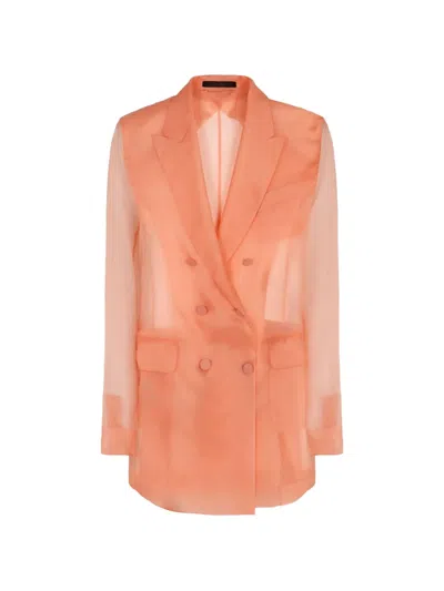 Max Mara Woman Blazer Salmon Pink Size 4 Silk In Neutral