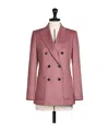 Max Mara Double-breasted Blazer In Pink