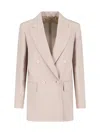 Max Mara Double-breasted Blazer In Neutral
