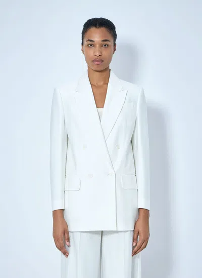 Max Mara Double-breasted Blazer In White