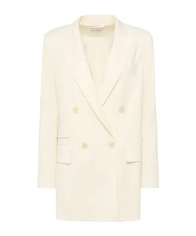 Max Mara Double-breasted Blazer In White