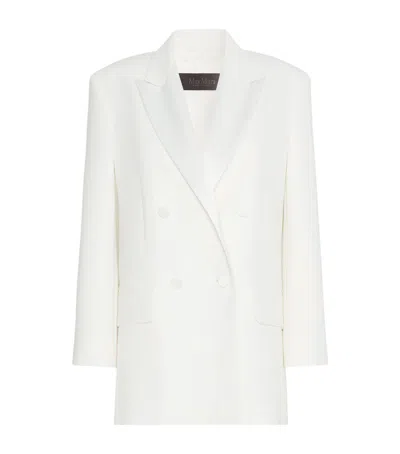 Max Mara Double-breasted Blazer In White