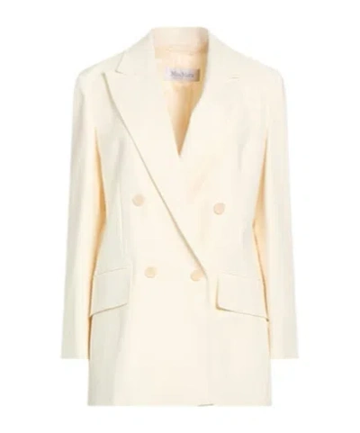 Max Mara Doublebreasted Blazer In Neutral