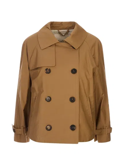 Max Mara Double-breasted Buttoned Jacket In Brown