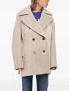 Max Mara Double-breasted Cashmere Coat In Neutral