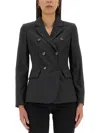 Max Mara Double-breasted Cashmere Pea Coat In Gray