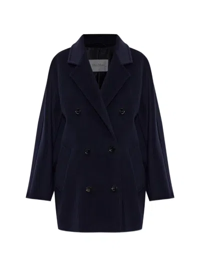 Max Mara Double-breasted Coat In Black