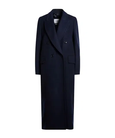 Max Mara Double-breasted Coat In Blue