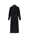 Max Mara Double-breasted Coat In Black