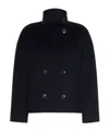 Max Mara Double-breasted Coat In Blue