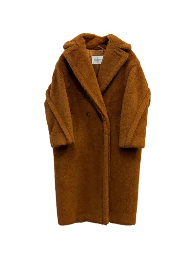 Max Mara Double-breasted Coat In Brown