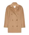 Max Mara Double-breasted Coat In Brown