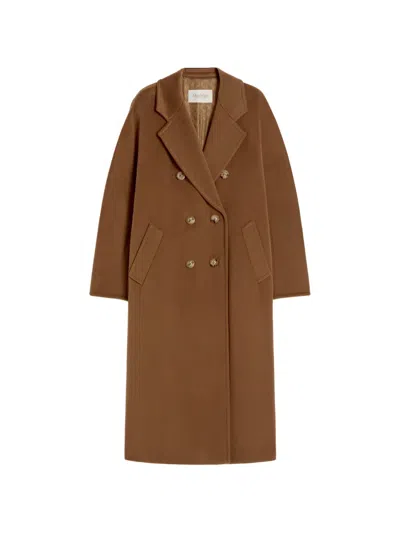 Max Mara Double-breasted Coat In Brown