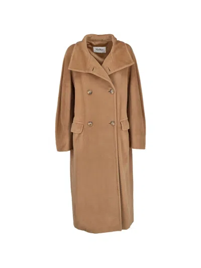Pre-owned Max Mara Double-breasted Coat In Neutral