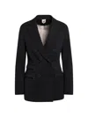 Max Mara Double-breasted Fitted Jacket In Multi