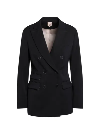 Max Mara Double-breasted Fitted Jacket In Multi