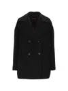Max Mara Double-breasted Jacket In Black