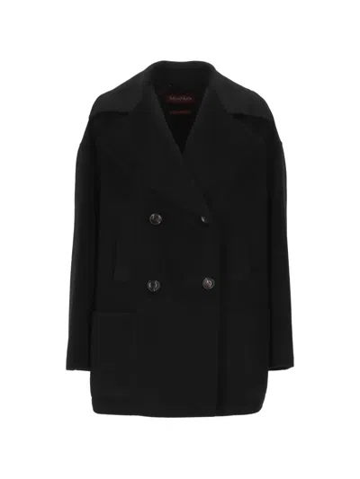 Max Mara Double-breasted Jacket In Black