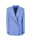 Max Mara Double-breasted Jacket In Blue