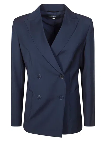 Max Mara Double-breasted Jacket In Blue