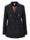 Max Mara Double-breasted Jacket In Blue