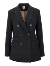 Max Mara Double-breasted Jacket In Blue