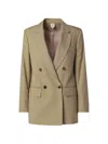 Max Mara Double-breasted Jacket In Brown