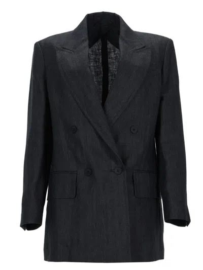 Max Mara Double-breasted Jacket "olimpia" In Black