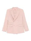Max Mara Double-breasted Jacket In Pink
