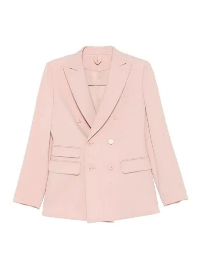 Max Mara Double-breasted Jacket In Pink