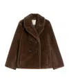 Max Mara Double-breasted Jacket With A Fluffy Texture In Metallic