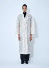 Max Mara Double-breasted Long Coat In White