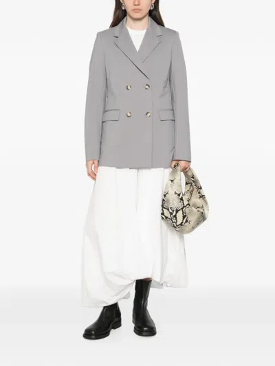 Max Mara Double-breasted Notched-lapel Blazer In Multi