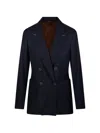 Max Mara Double-breasted Peak-lapel Jacket In Blue