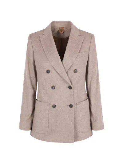 Max Mara Double-breasted Peak-lapels Blazer In Multi