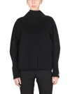 Max Mara Double-breasted Pure-wool Cropped Coat In Black